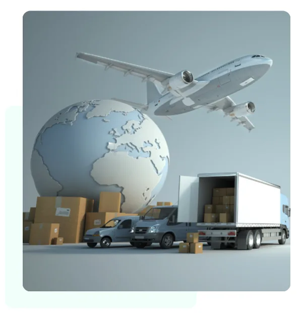 Intermodal drayage truck and airport pickup logistics truck fleet